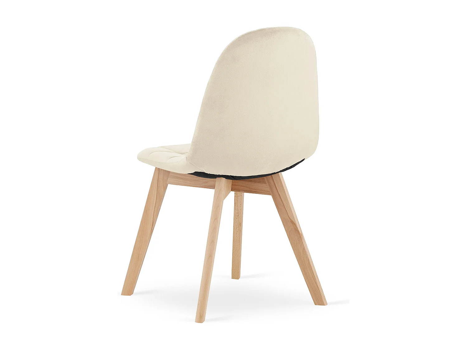 Conjunto de 2 cadeiras Valora NUUC em veludo bege com design ergonômico.