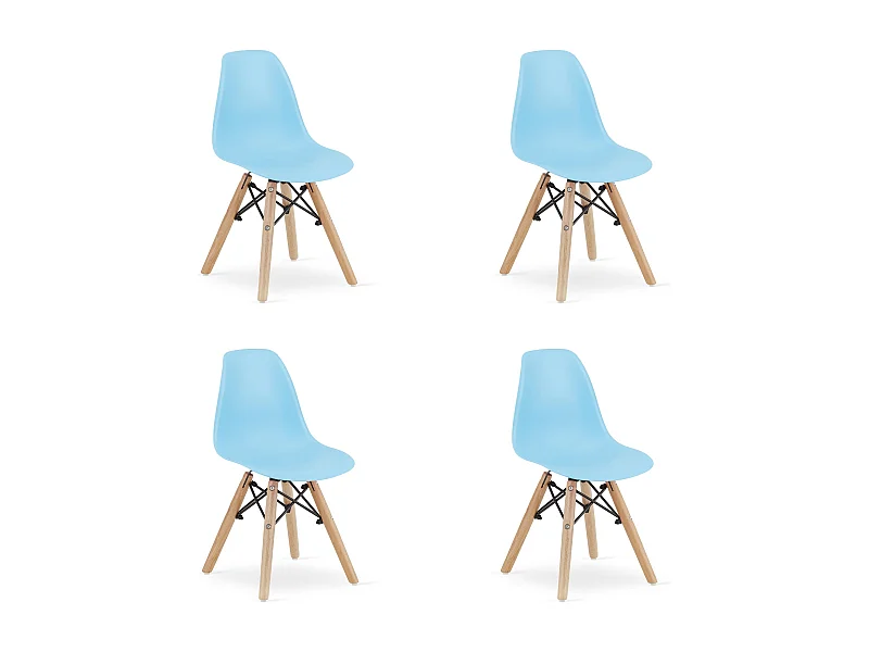Valora ZUBI stoel ergonomisch blauw polypropyleen x4