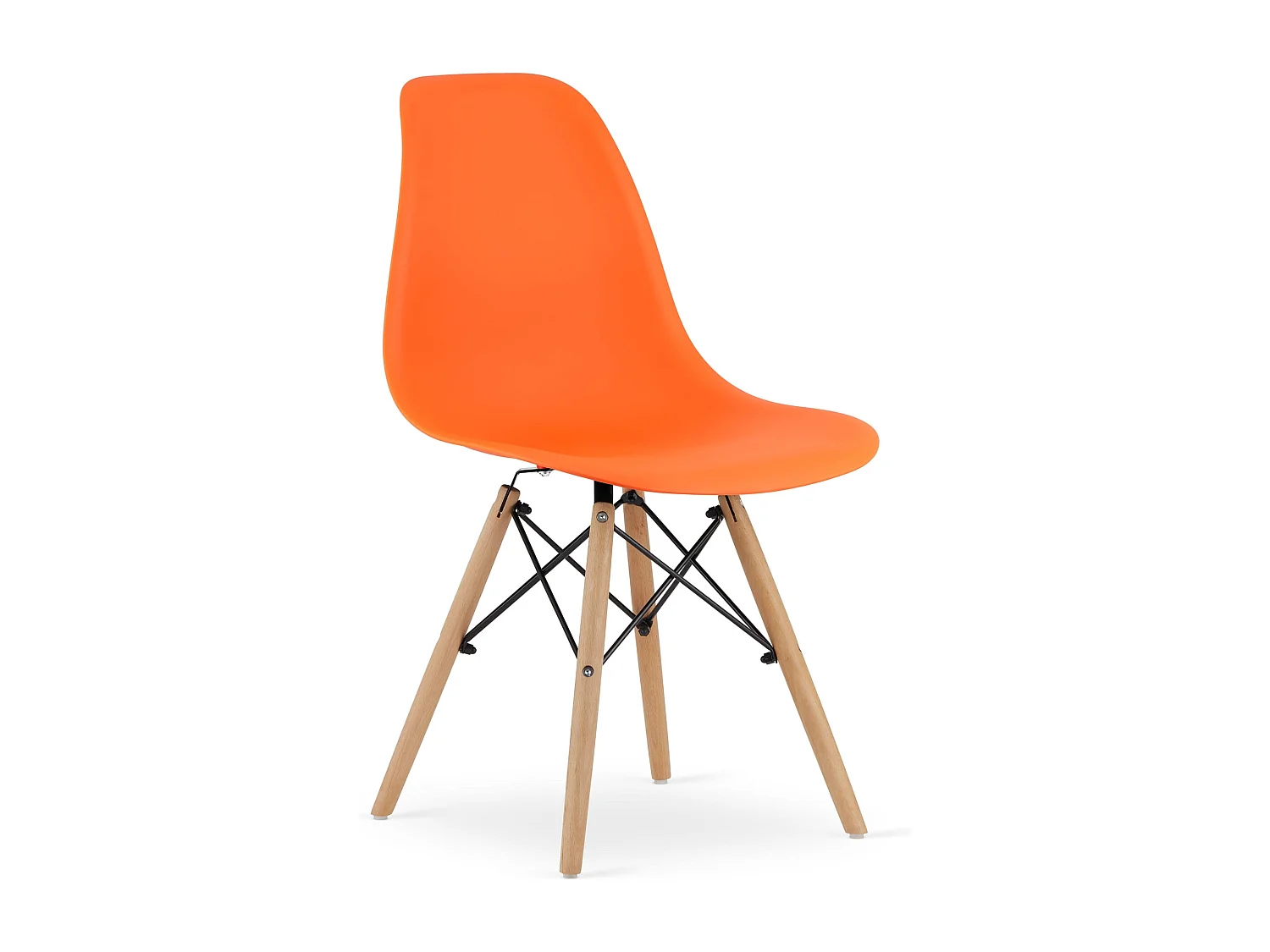 Chaise ergonomique Valora OSAKA, pieds naturels orange, pour salon