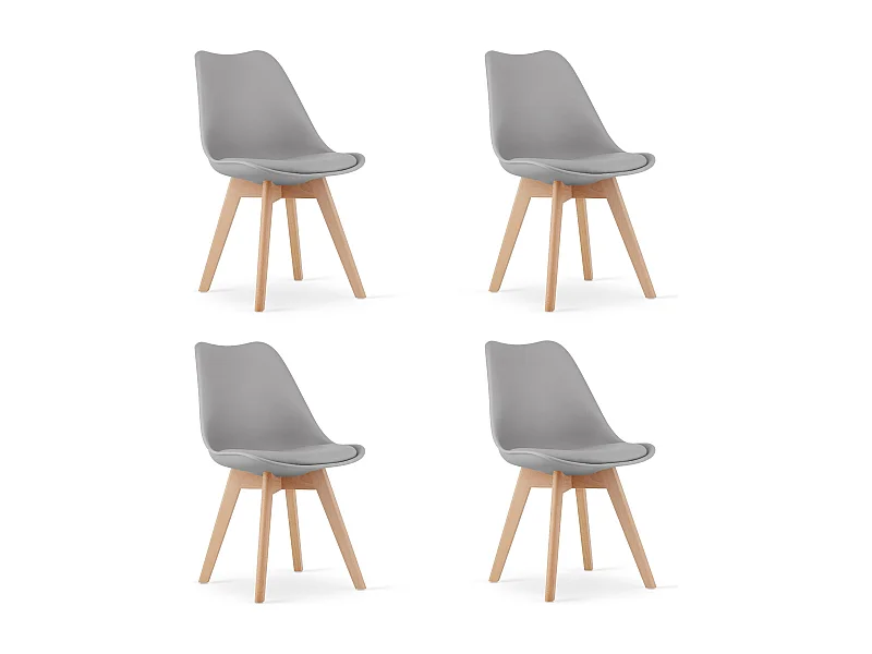 Valora RIKX stoel grijs ergonomisch design voor woonkamer x4