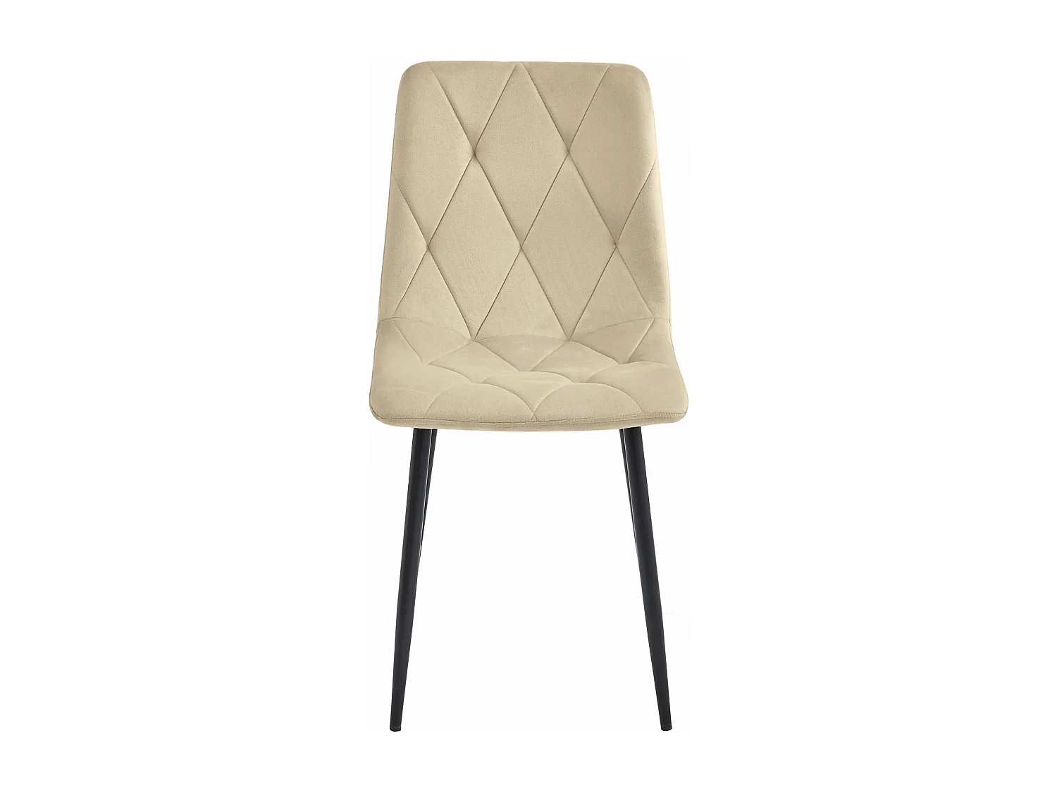 Ensemble de 3 chaises Valora TYRA en velours noir avec pieds.