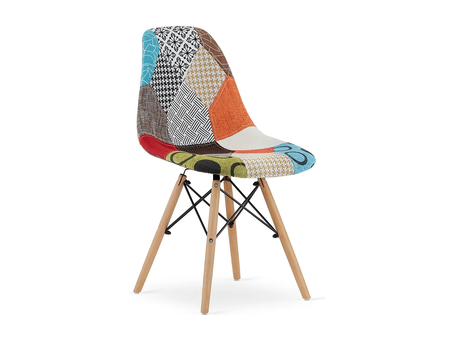 Chaise Valora SEUL, motif 02, design ergonomique, pieds naturels x3