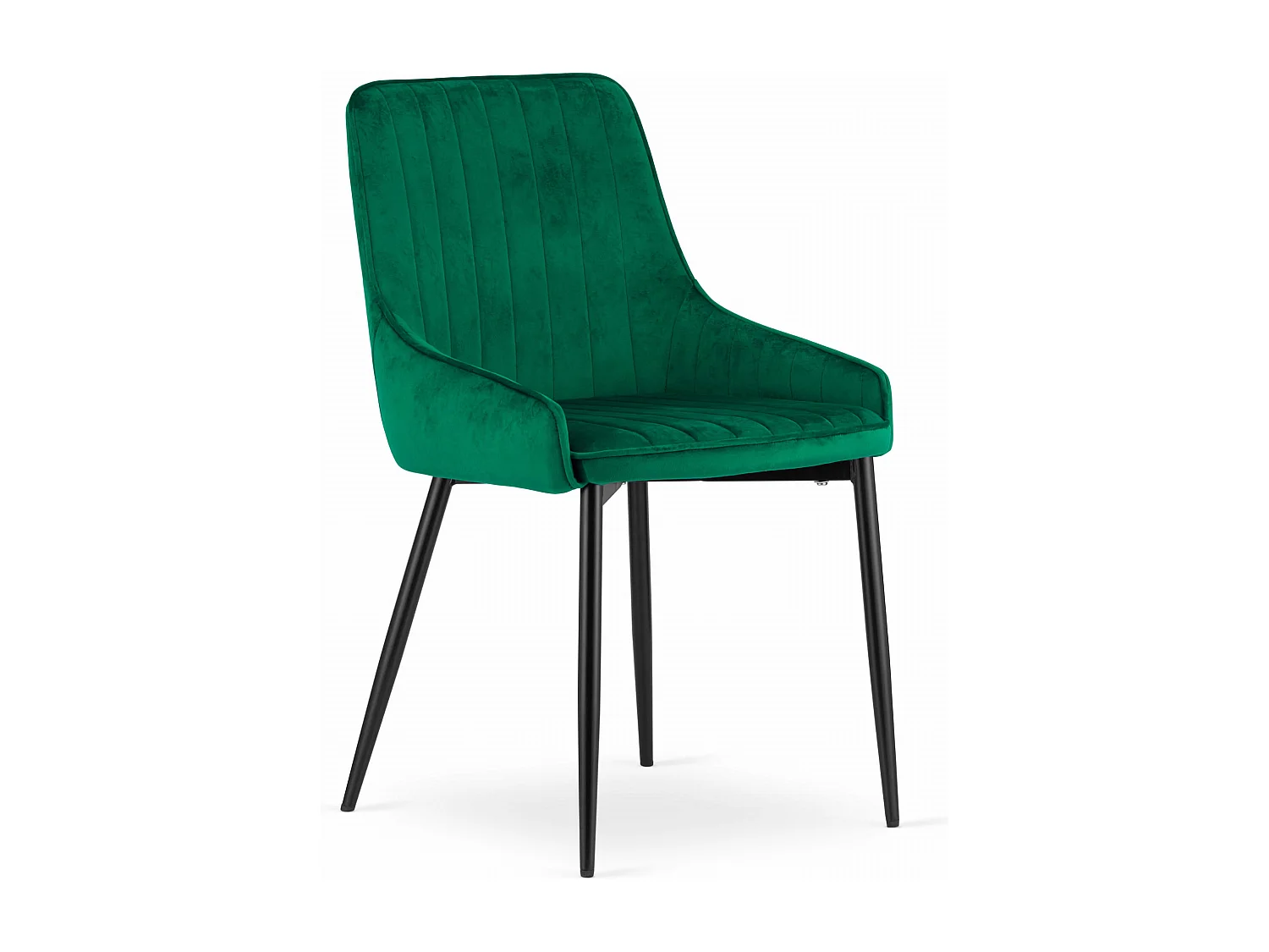 Sedia Valora MONZA in velluto verde dal design ergonomico per il soggiorno