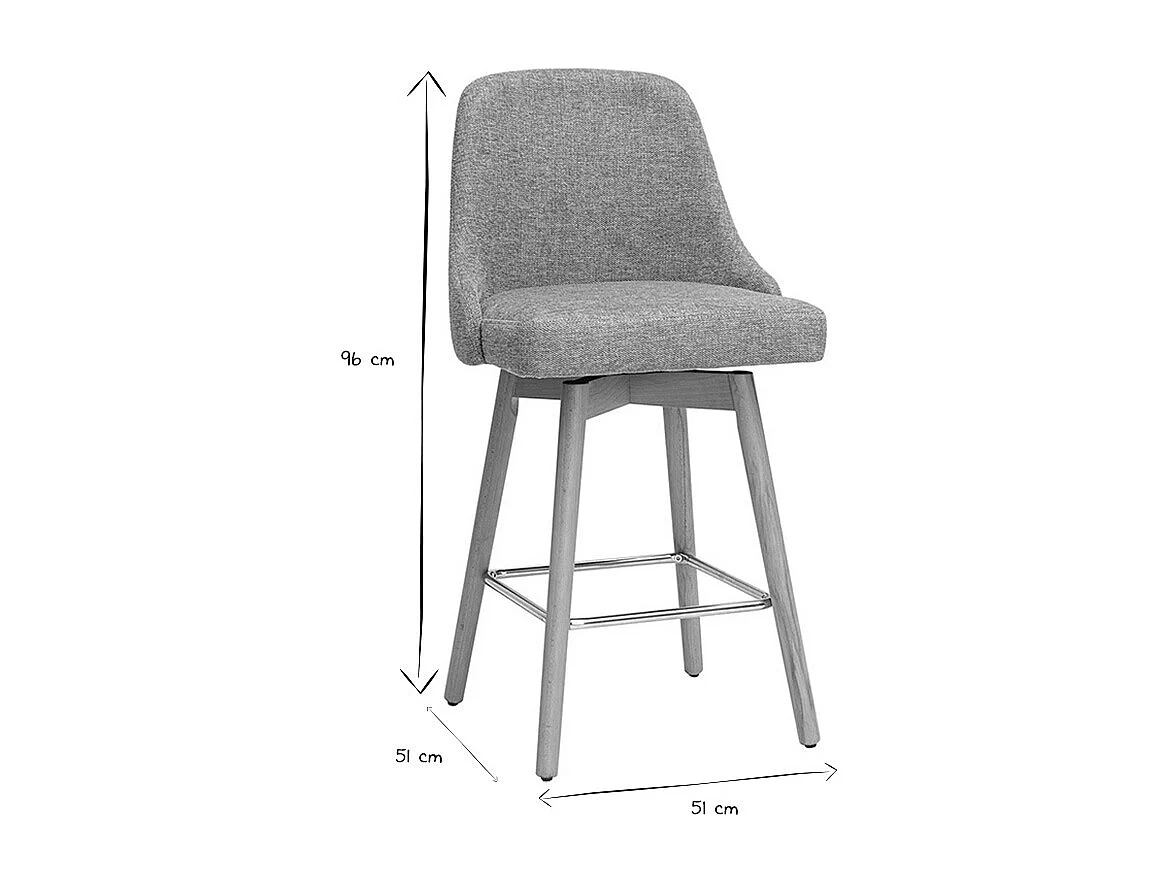 Skandinavische Barhocker 360° drehbar aus Samt-Effekt texturiertem grünem Celadon-Stoff und massivem Buchenholz H65 cm (2er-Set) HASTA