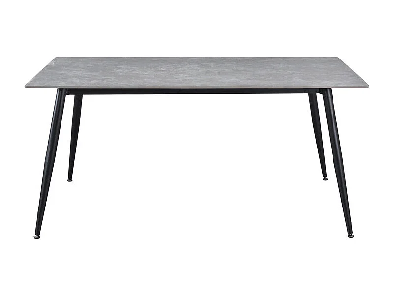 Table 180 x 90 cm en céramique gris béton pieds métal - RYDER 2