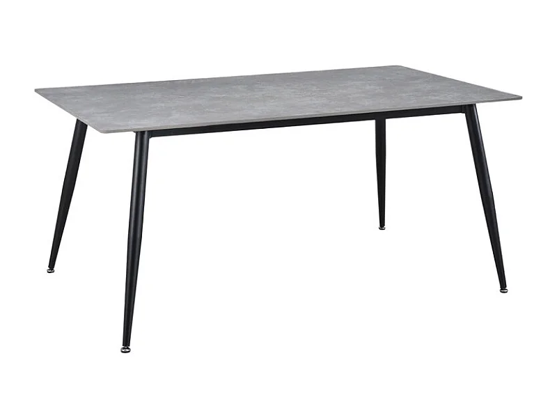 Table 180 x 90 cm en céramique gris béton pieds métal - RYDER 2