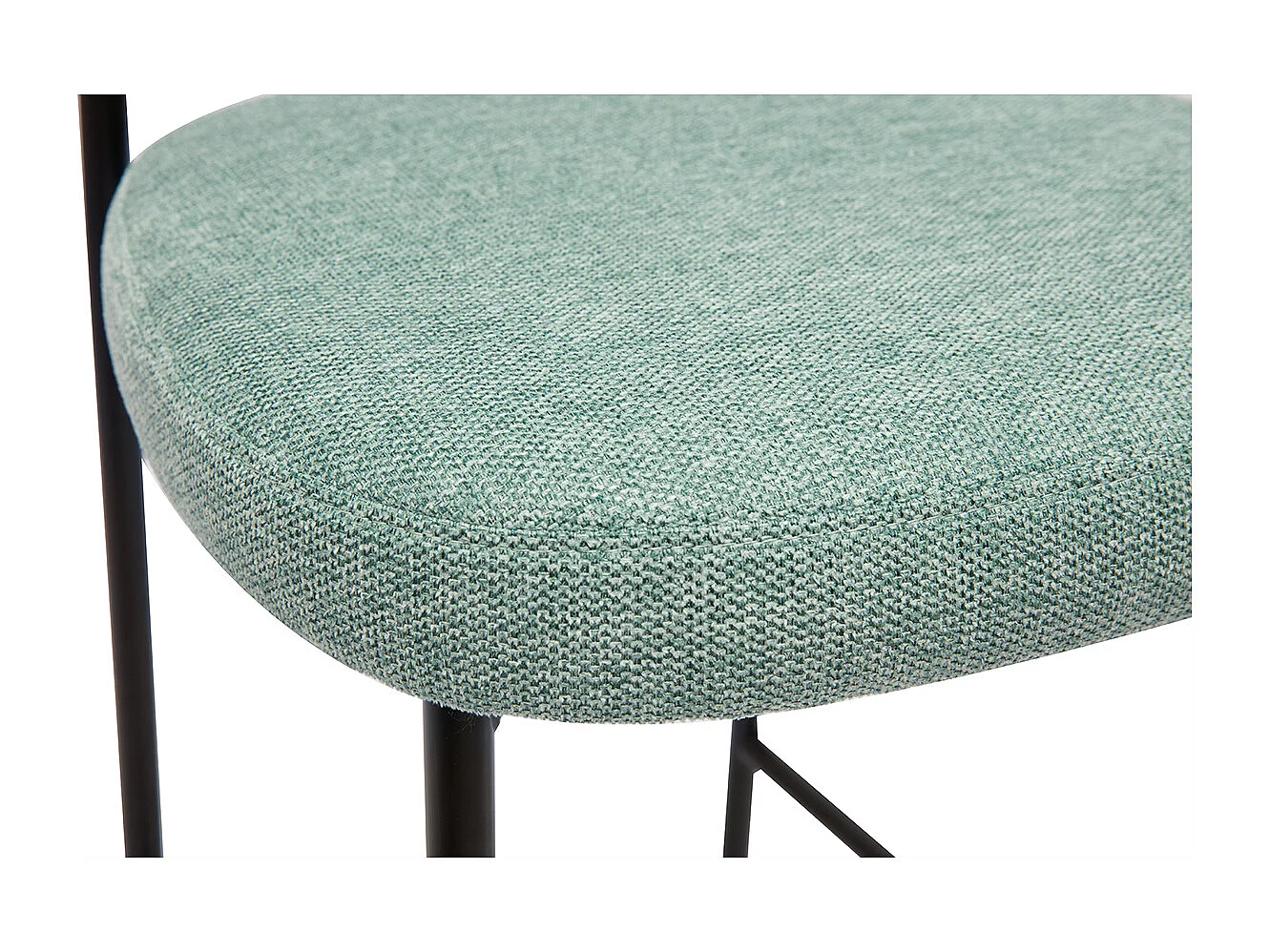 Barhocker mit fester Sitzfläche aus strukturiertem Samtgewebe in Céladon H65 cm (2er-Set) BREKA