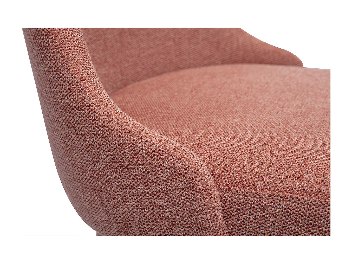 Drehbare skandinavische Barhocker 360° aus strukturiertem Samtstoff in Terrakotta und massiver Buche H65 cm (Set mit 2) HASTA