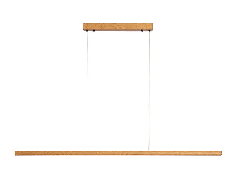 Lumae - Suspension linéaire en aluminium L120cm - Bois clair