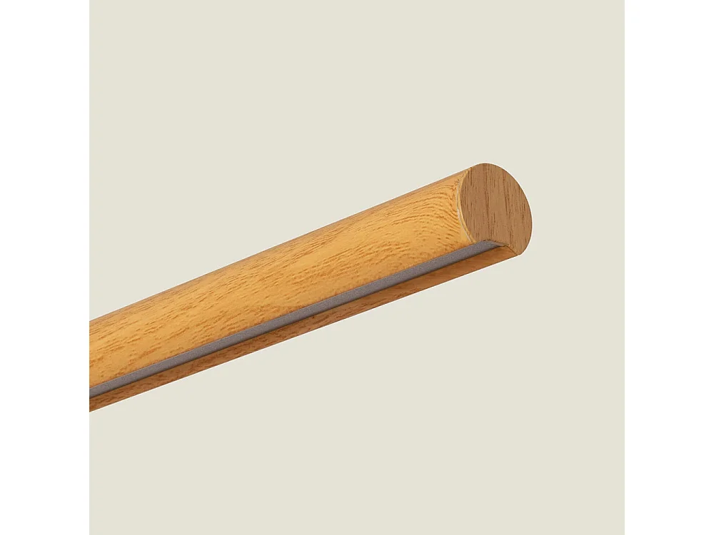 Lumae - Suspension linéaire en aluminium L120cm - Bois clair