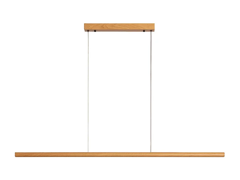 Lumae - Suspension linéaire en aluminium L120cm - Bois clair