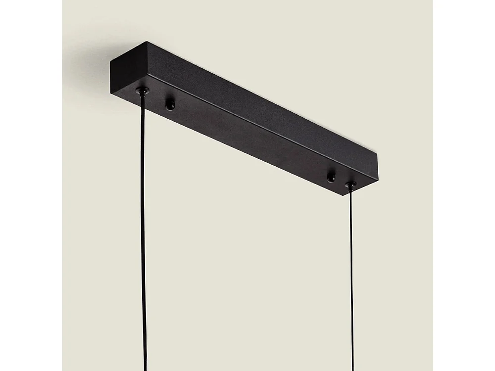 Lumae - Suspension linéaire en aluminium L120cm - Noir