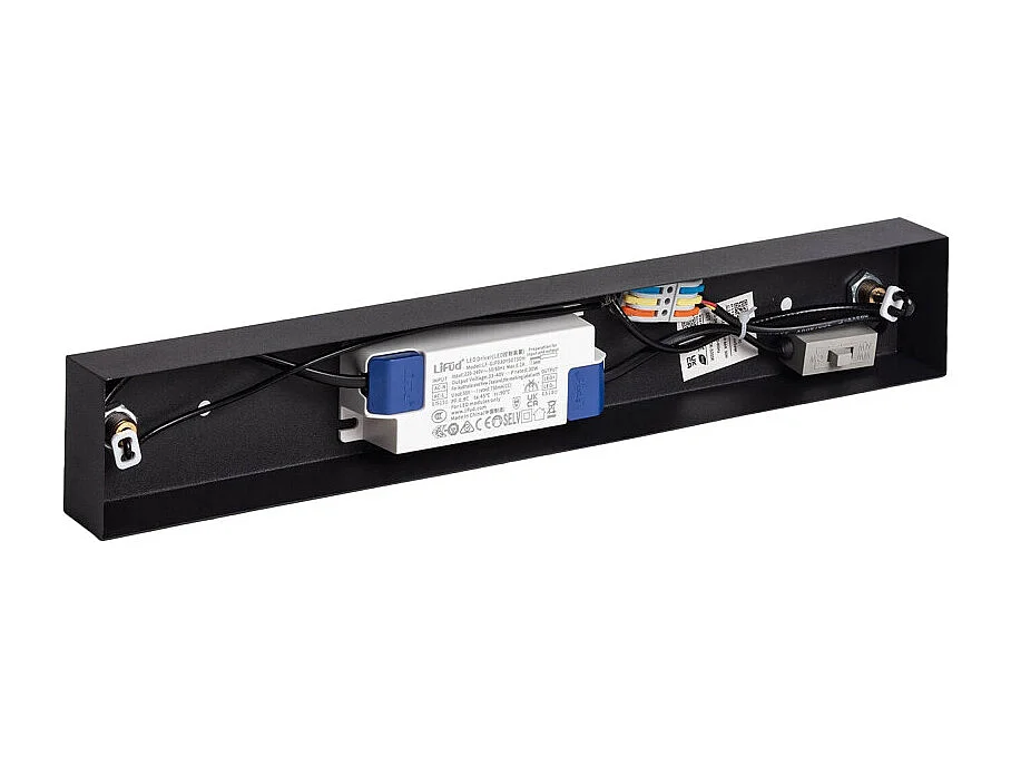 Lumae - Suspension linéaire en aluminium L120cm - Noir