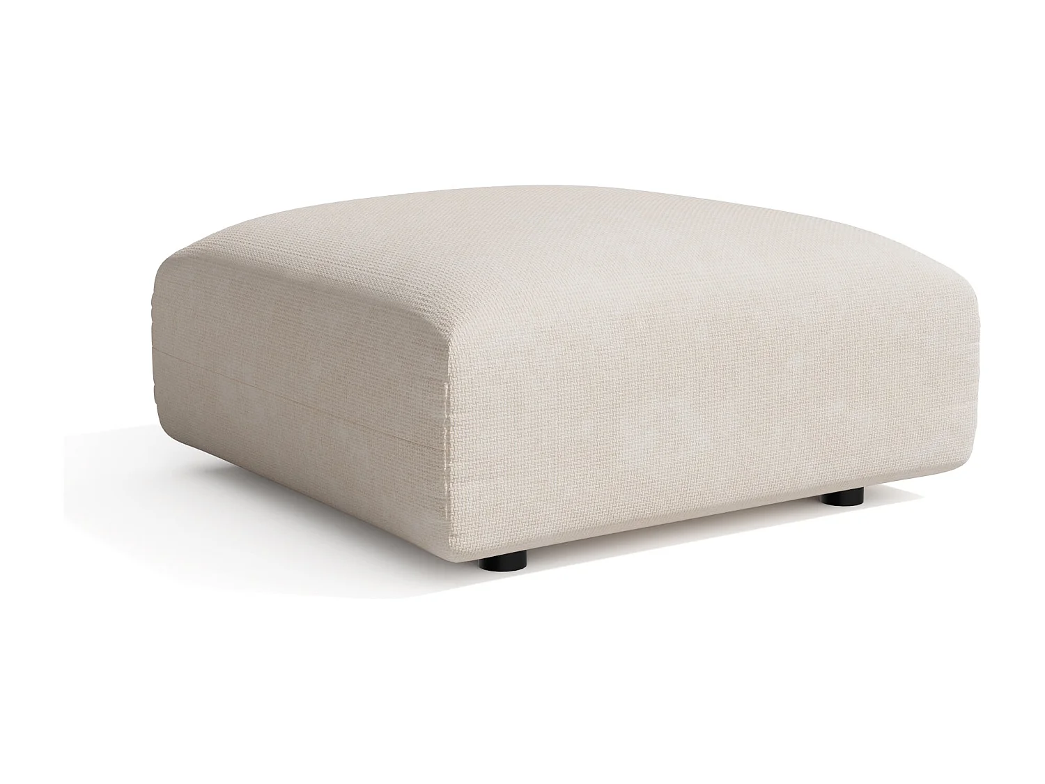 Pouf velours chenillé crème NOOMA