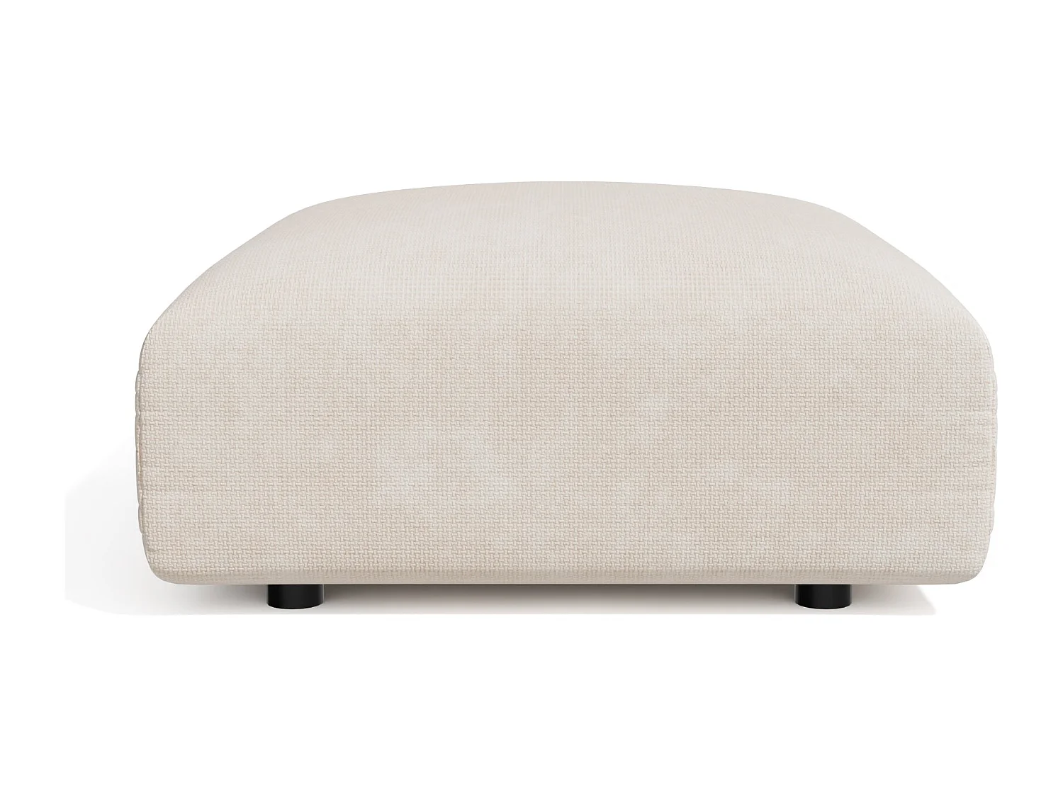Pouf velours chenillé crème NOOMA
