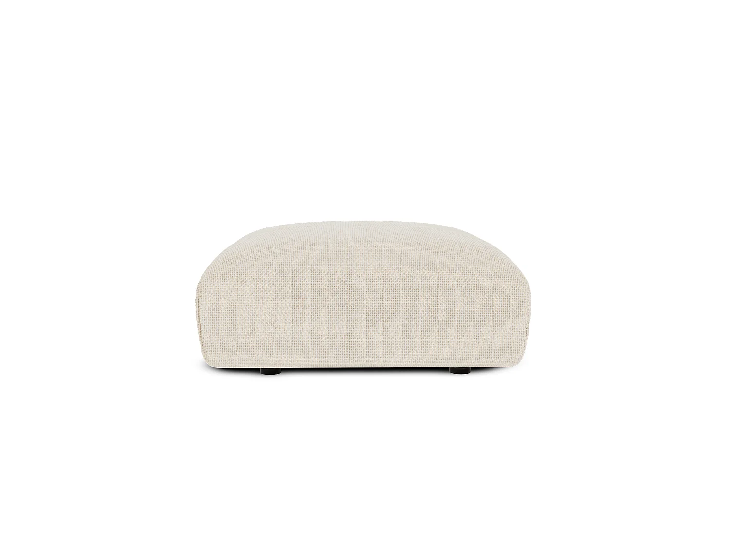 Pouf NOOMA en velours chenillé crème