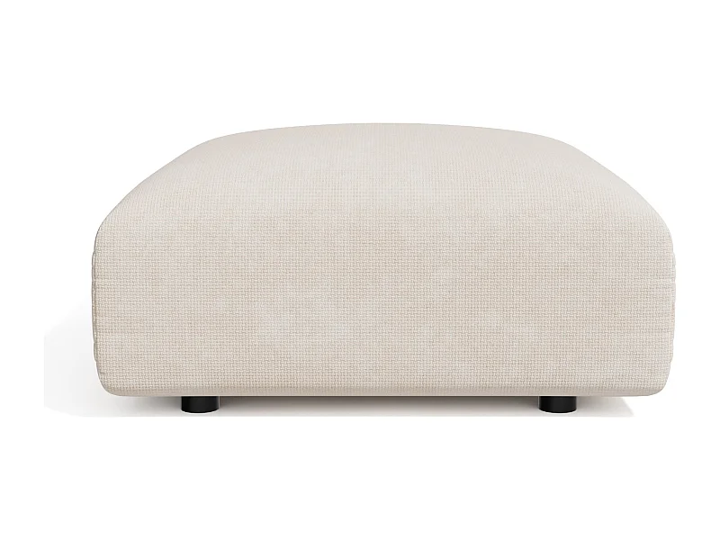 Pouf velours chenillé crème NOOMA