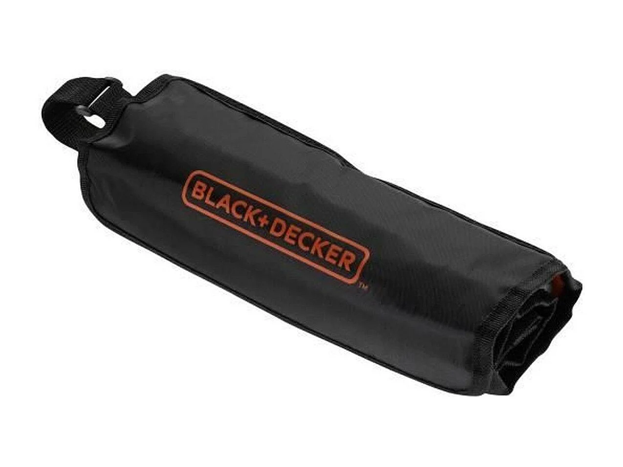 Zestaw narzędzi mechanicznych BLACK+DECKER 76 akcesoriów z czarną zwijaną torbą, końcówkami, kluczami, szczypcami, nasadkami, latarką i magnetycznym zbieraczem