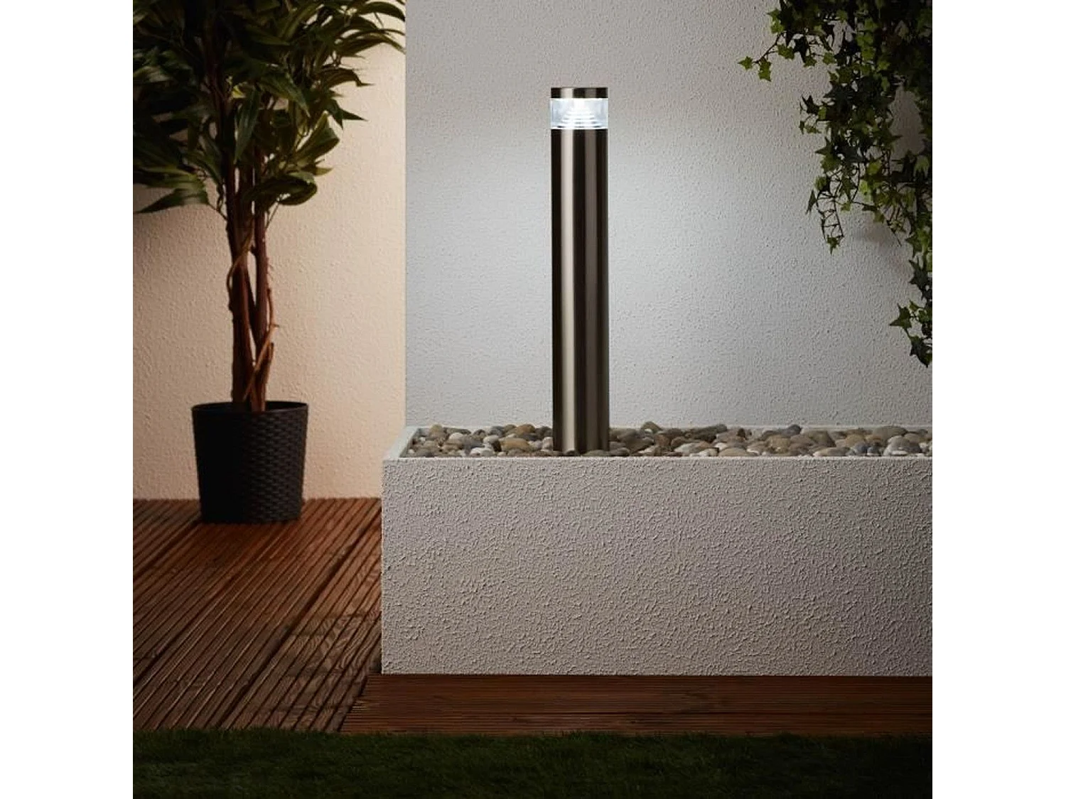 Potelet extérieur AVON - BRILLIANT - acier special/plastique LED 1x4W - gris