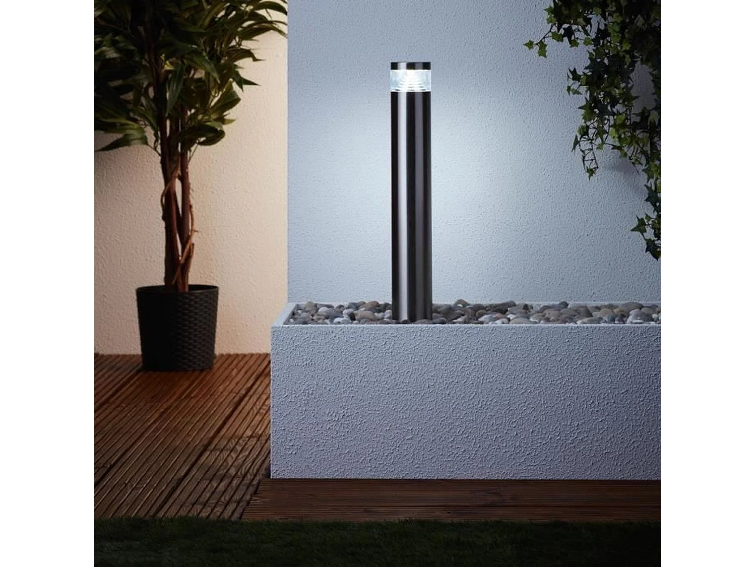 Potelet extérieur AVON - BRILLIANT - acier special/plastique LED 1x4W - gris