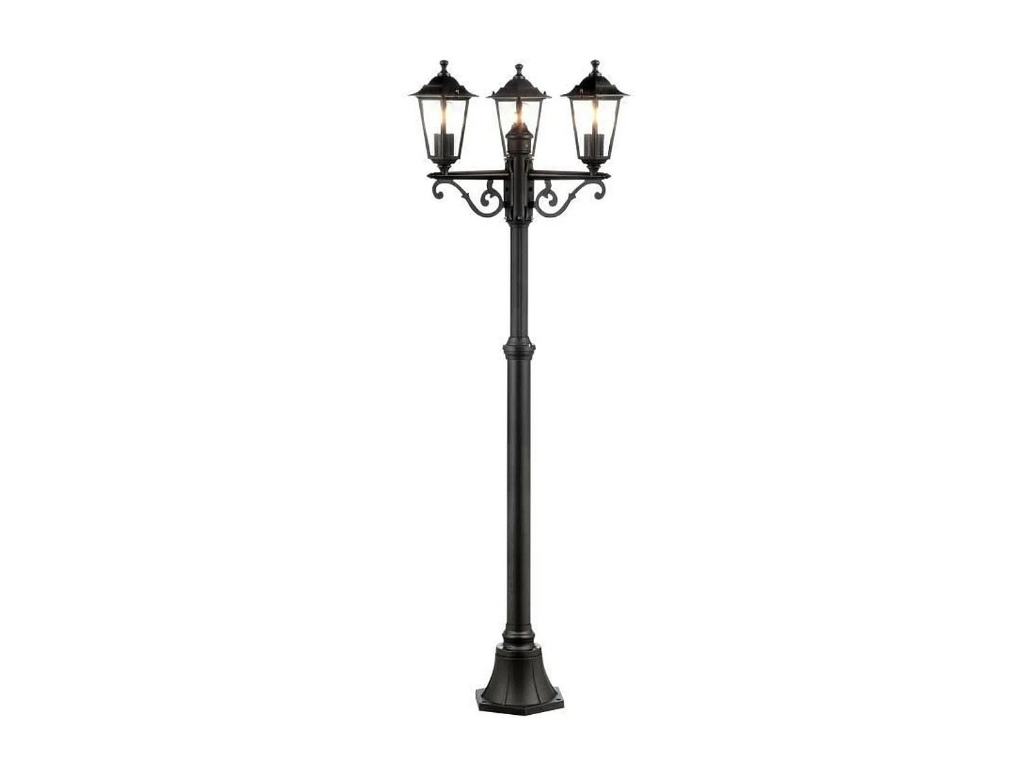 Elegante Schwarze Brilliant Laterne 82x31x27 cm ohne LED für Innen- und Außendekoration