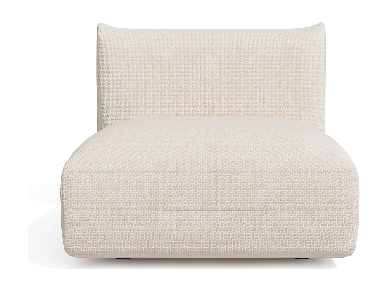 Fauteuil velours chenillé crème NOOMA