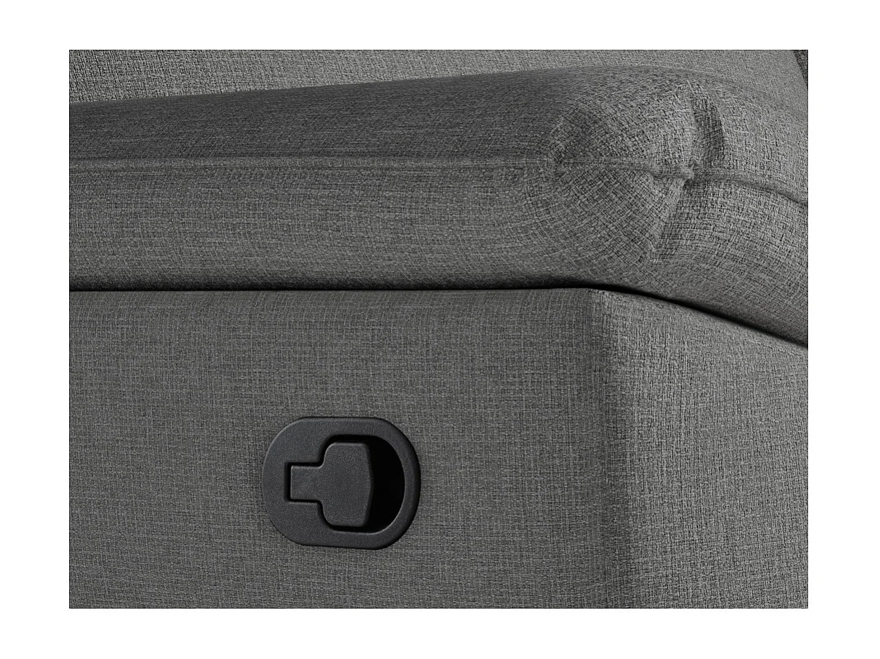 PACK - Canapé de relaxation ROSS manuel 3 places et fauteuil en tissu antitache - Gris