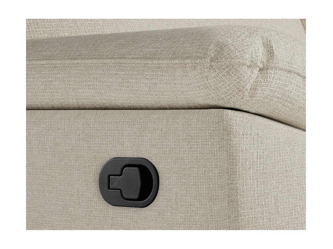 PACK - Canapé de relaxation ROSS manuel 2 places et fauteuil en tissu antitache - Beige