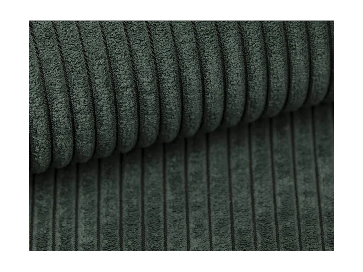 PACK - Canapé de relaxation ROSS électrique 3 places et fauteuil en velours côtelé - Vert foncé