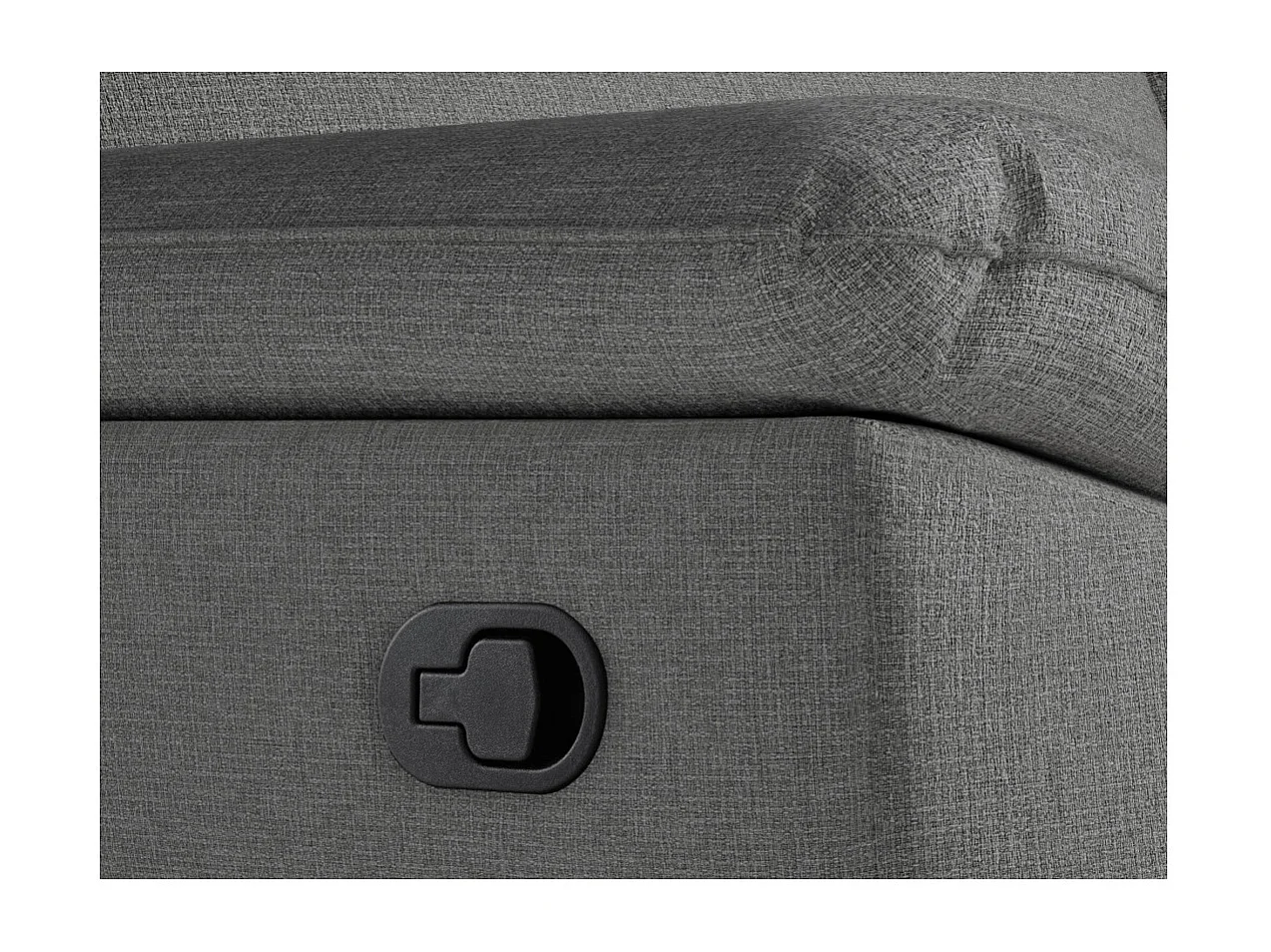 PACK - Canapé de relaxation ROSS manuel 2 places et fauteuil en tissu antitache - Gris