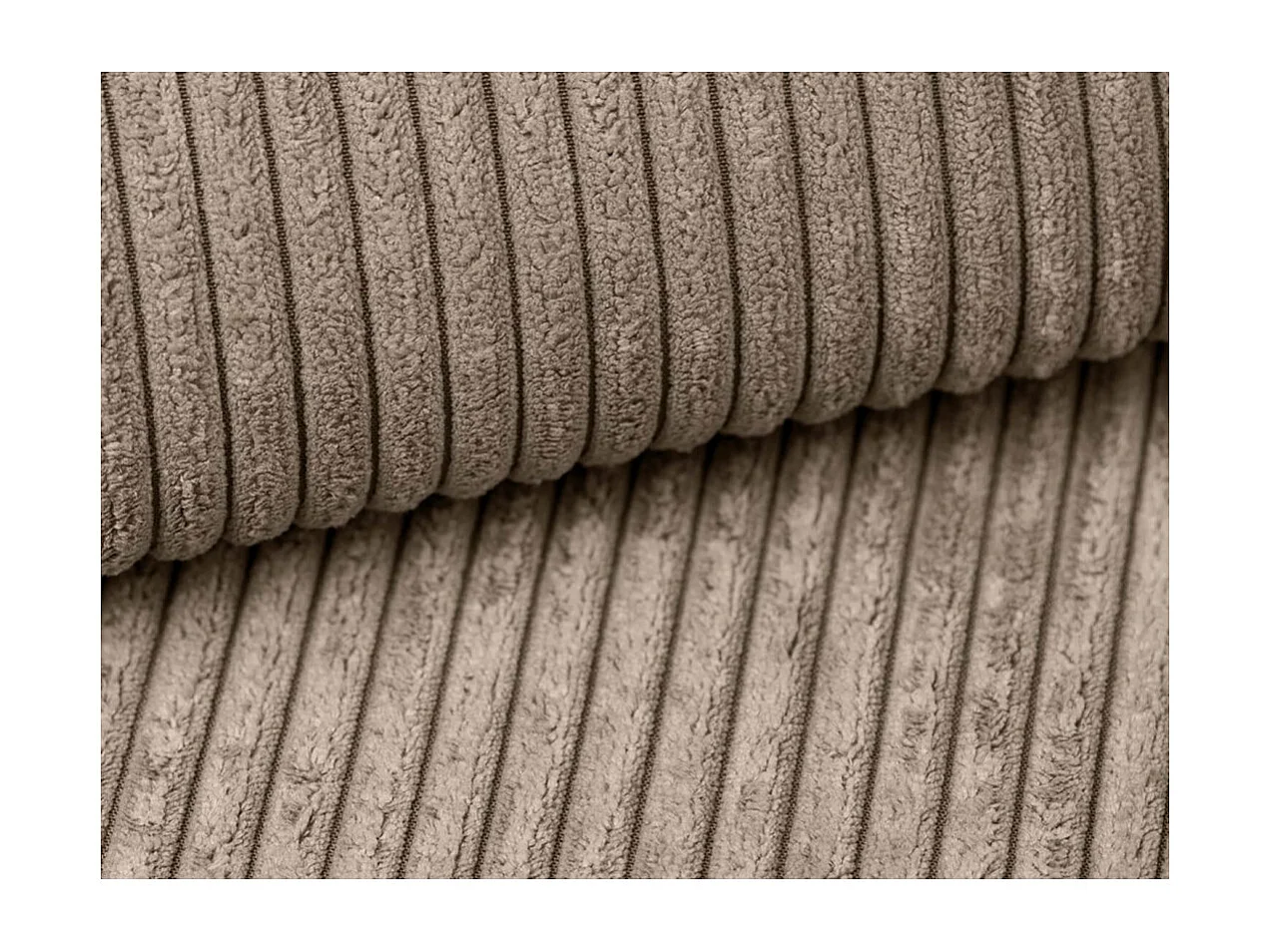 PACK - Canapé de relaxation ROSS électrique 3 places et fauteuil en velours côtelé - Taupe