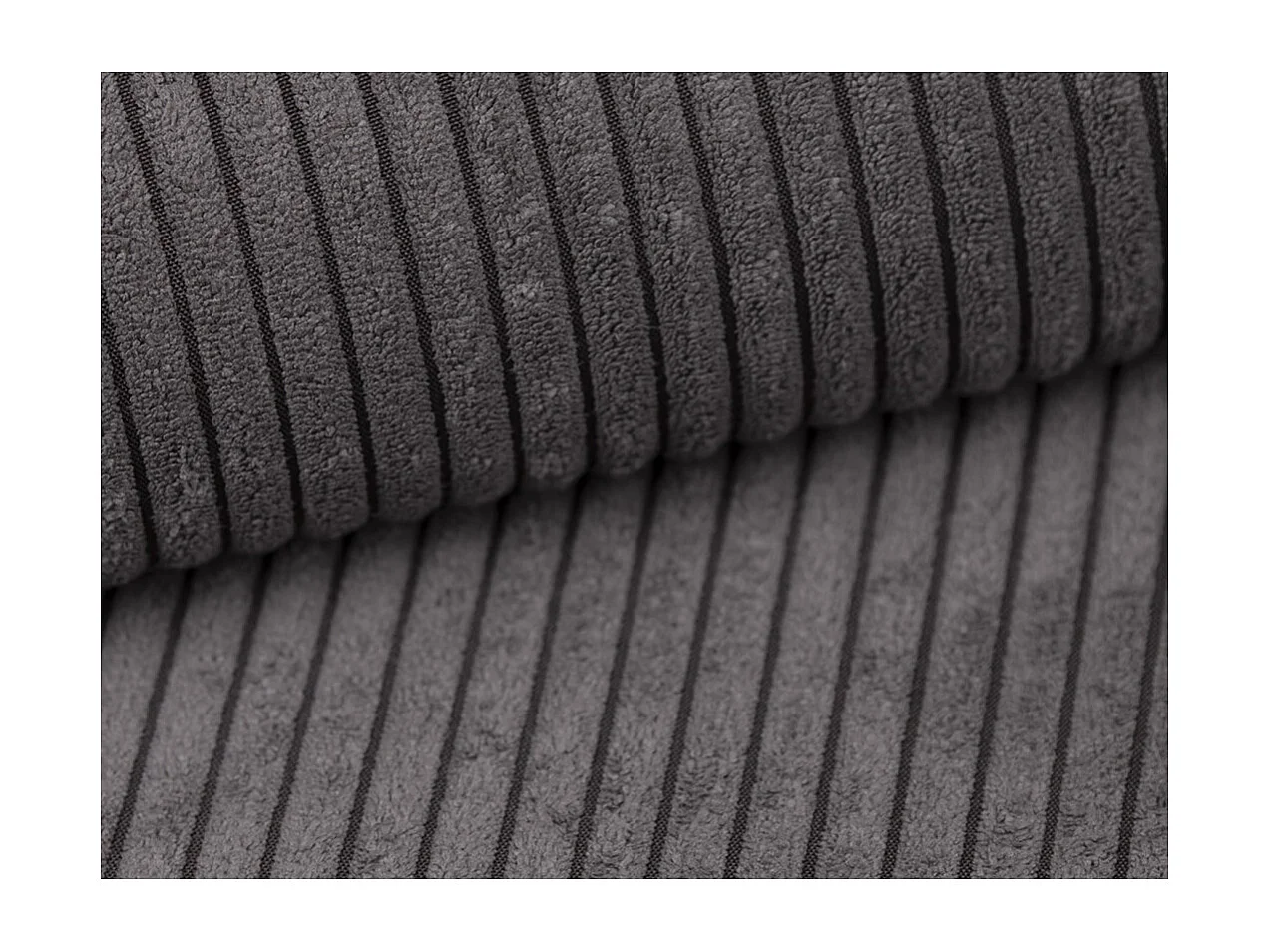 PACK - Canapé de relaxation ROSS manuel 2 places et fauteuil en velours côtelé - Gris