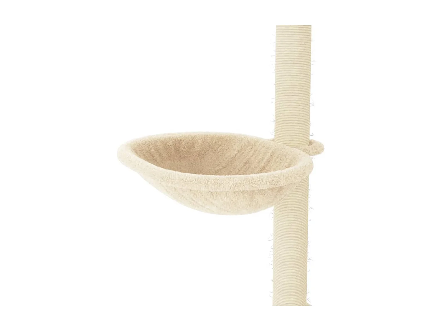 Rascador para gatos con postes de sisal color crema 95 cm