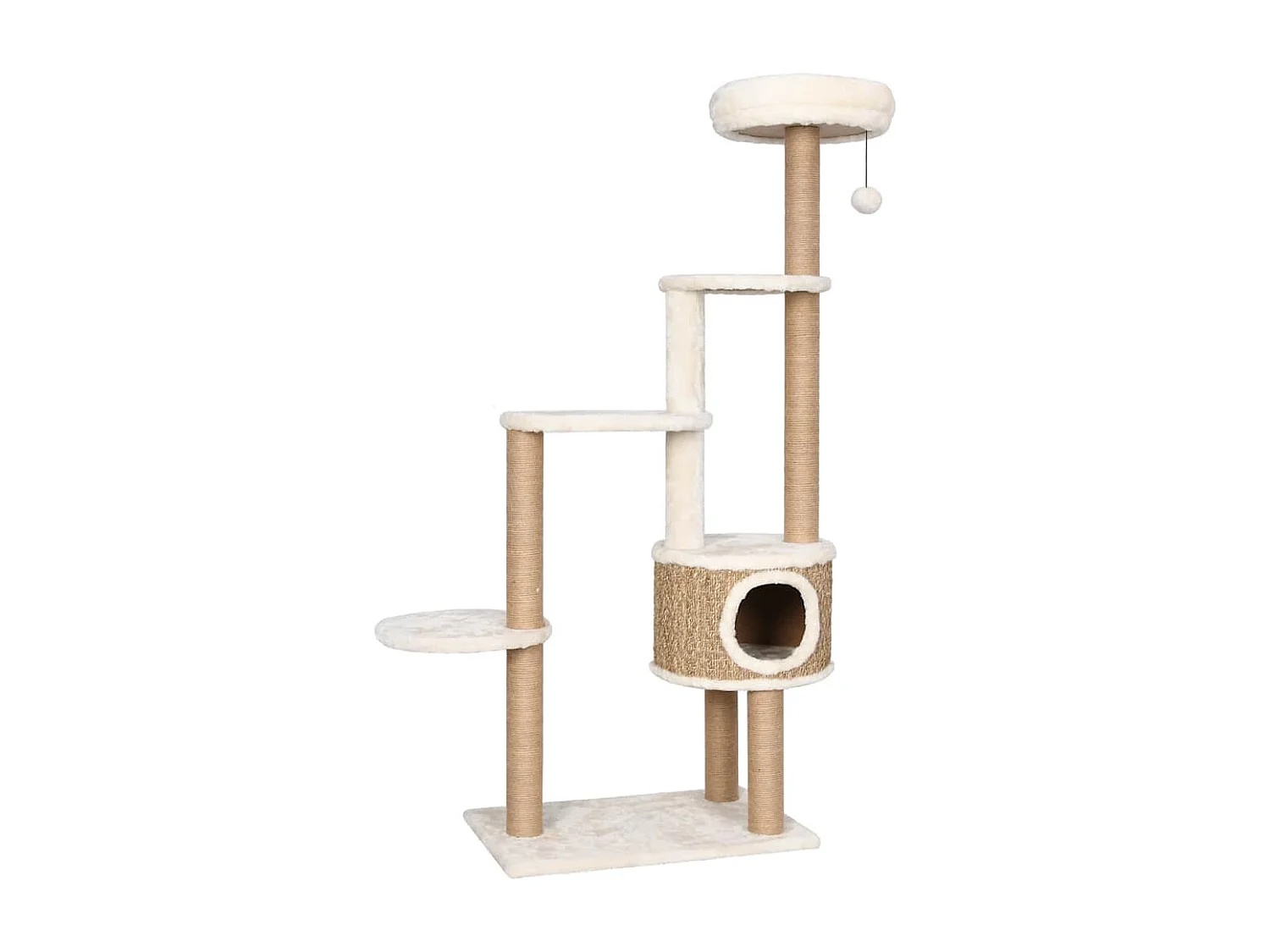 Árbol para gatos cojín lujo poste rascador hierba marina 148 cm