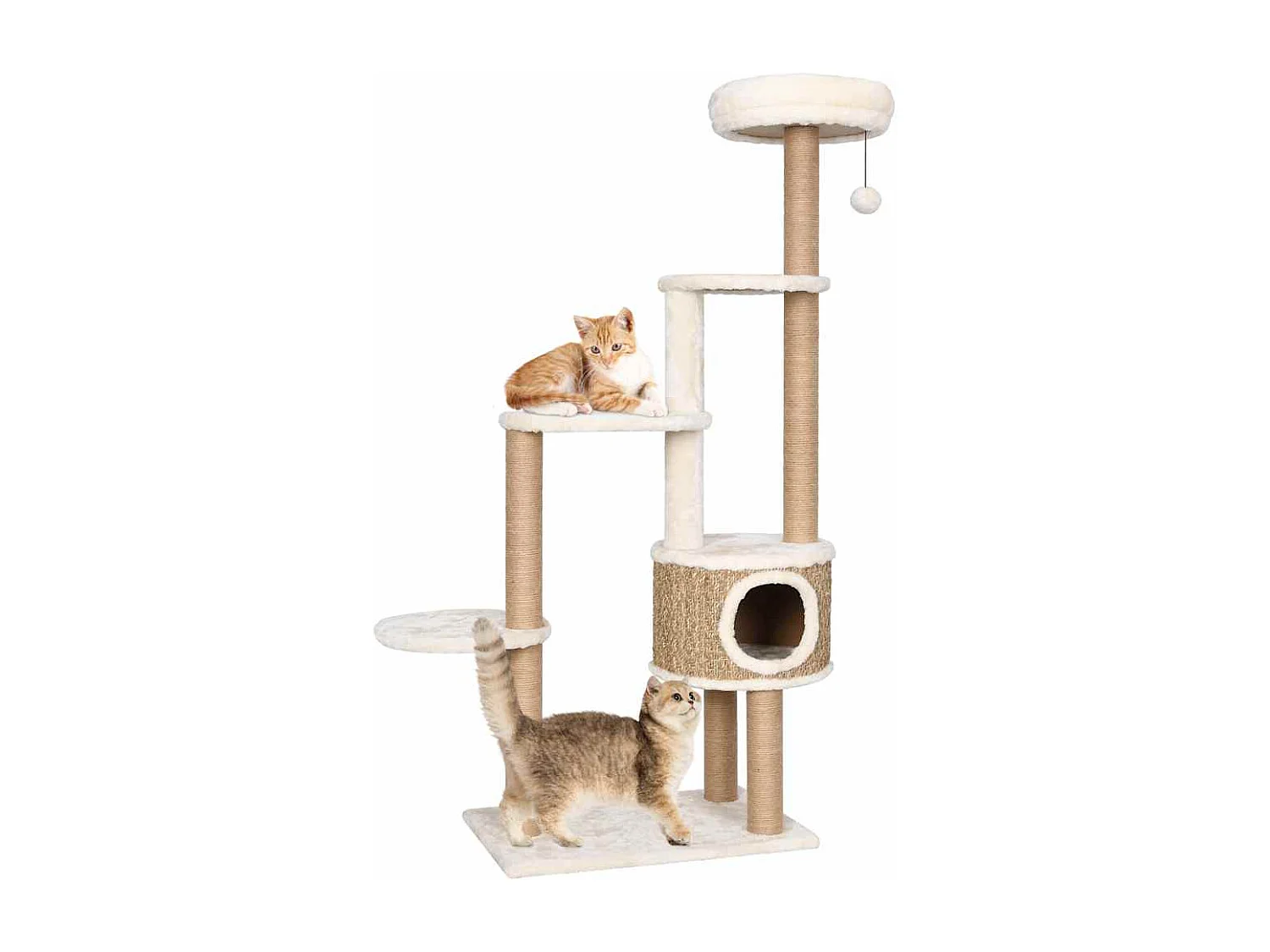 Arbre à chat coussin de luxe et grattoir 148 cm Herbiers marins