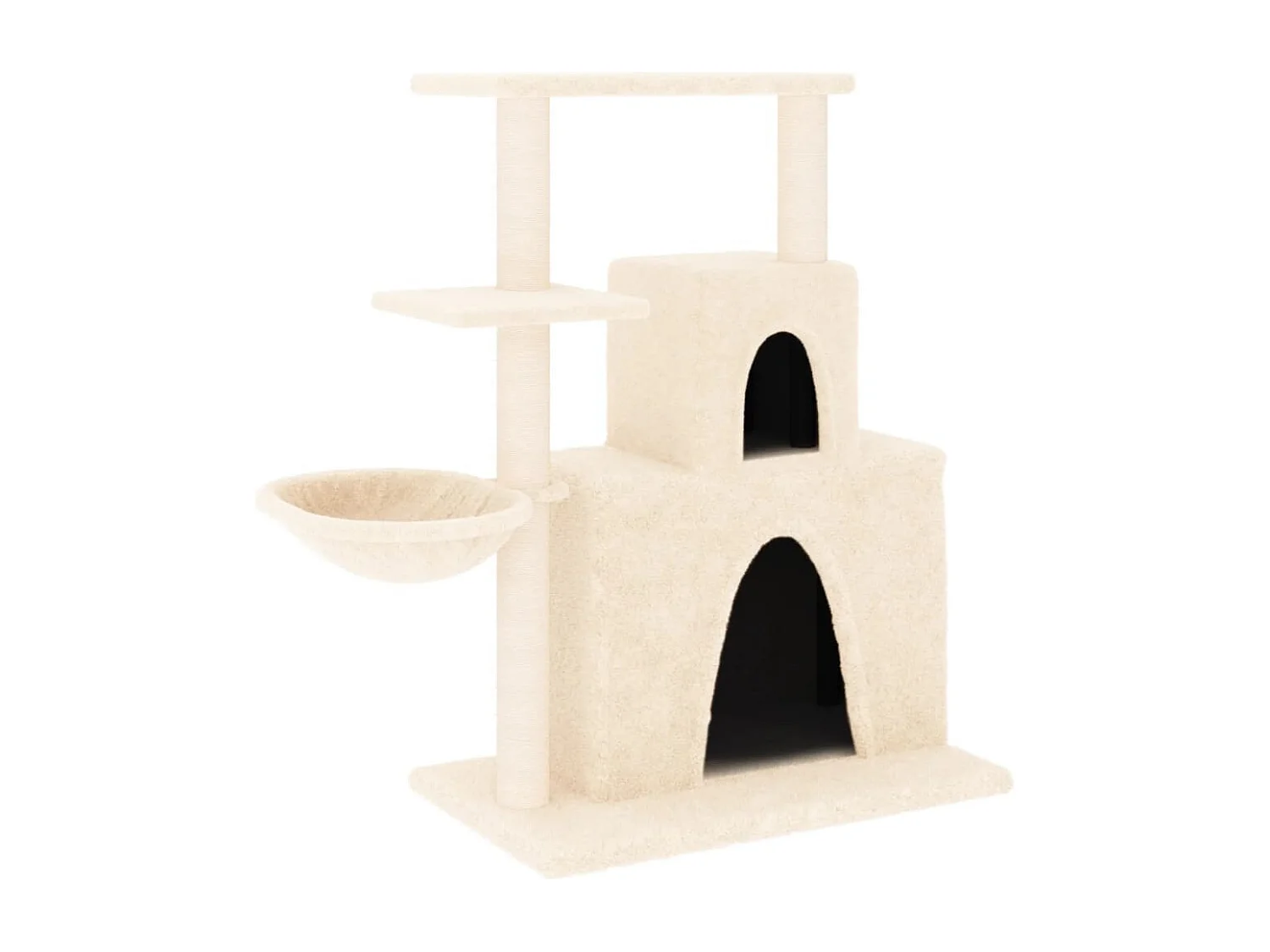 Arbre à chat avec griffoirs en sisal Crème 83 cm