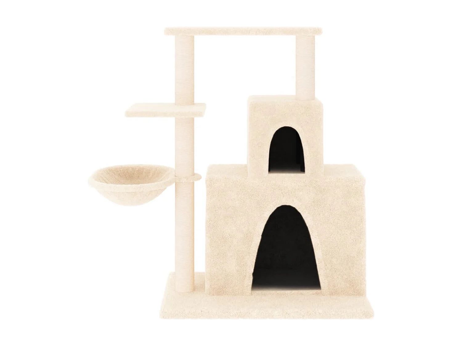 Arbre à chat avec griffoirs en sisal Crème 83 cm
