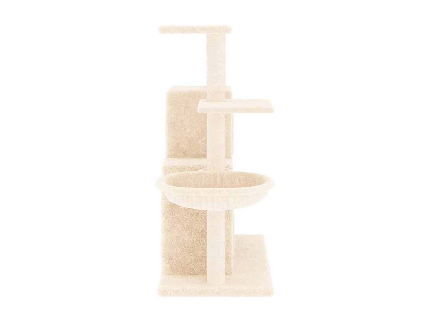 Arbre à chat avec griffoirs en sisal Crème 83 cm