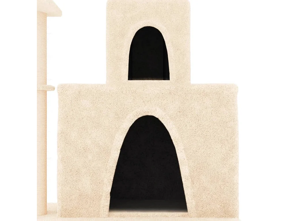 Arbre à chat avec griffoirs en sisal Crème 83 cm