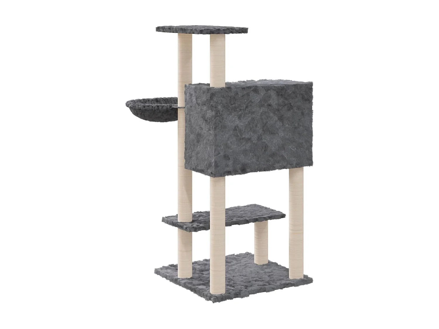 Arbre à chat avec griffoirs en sisal Gris foncé 108,5 cm