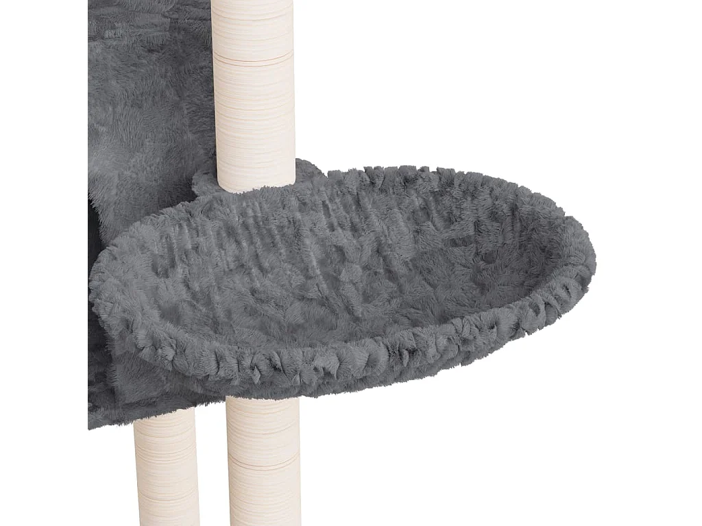 Arbre à chat avec griffoirs en sisal Gris foncé 108,5 cm