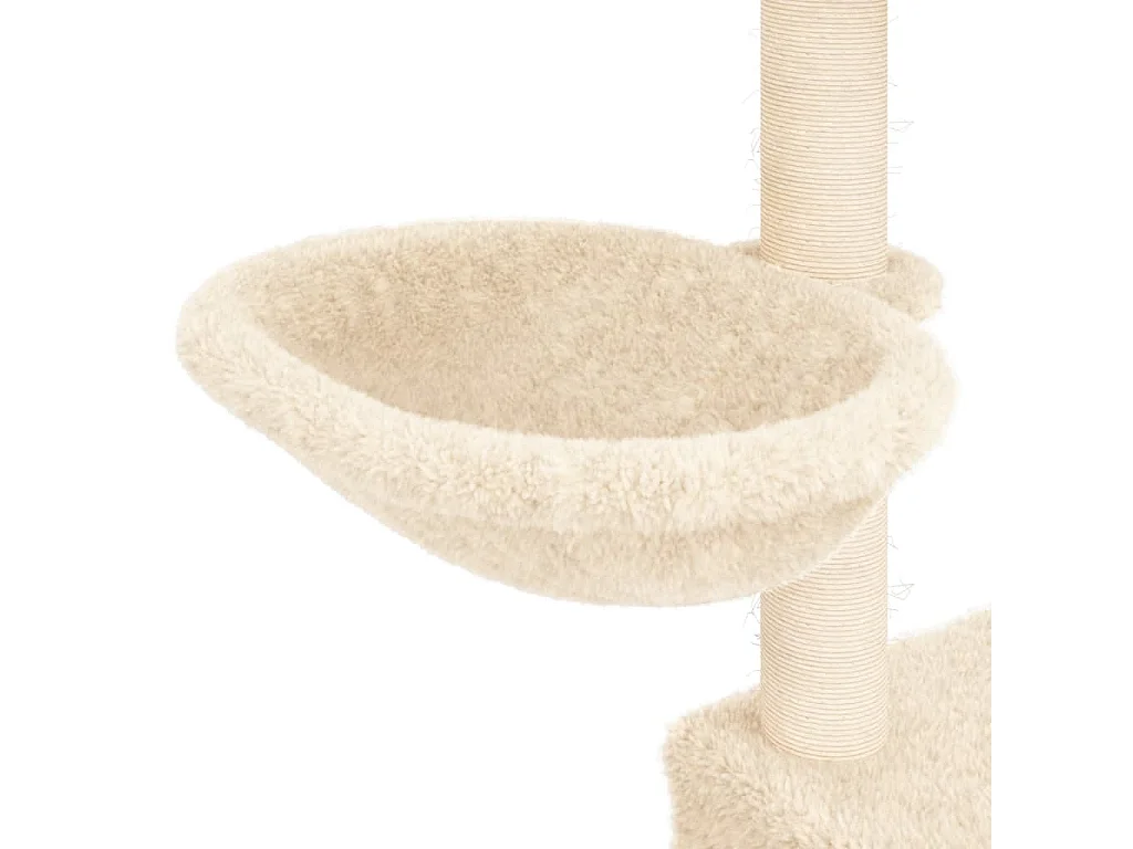 Arbre à chat avec griffoirs en sisal Crème 83 cm