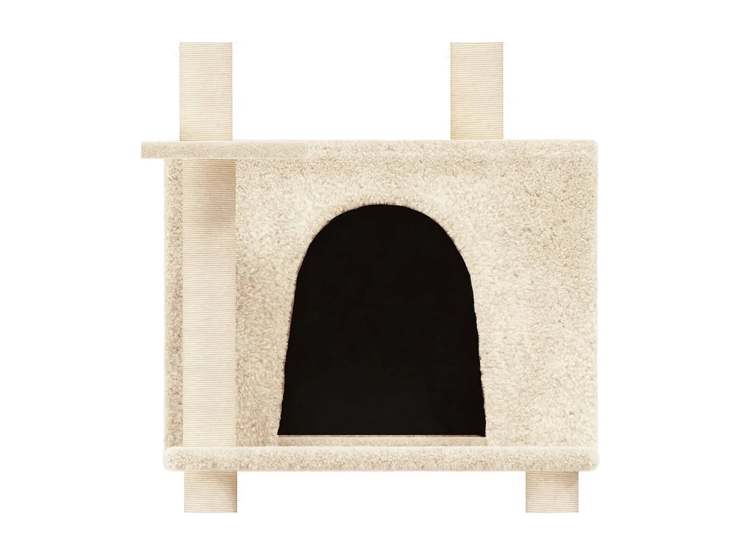 Arbre à chat avec griffoirs en sisal Crème 166 cm