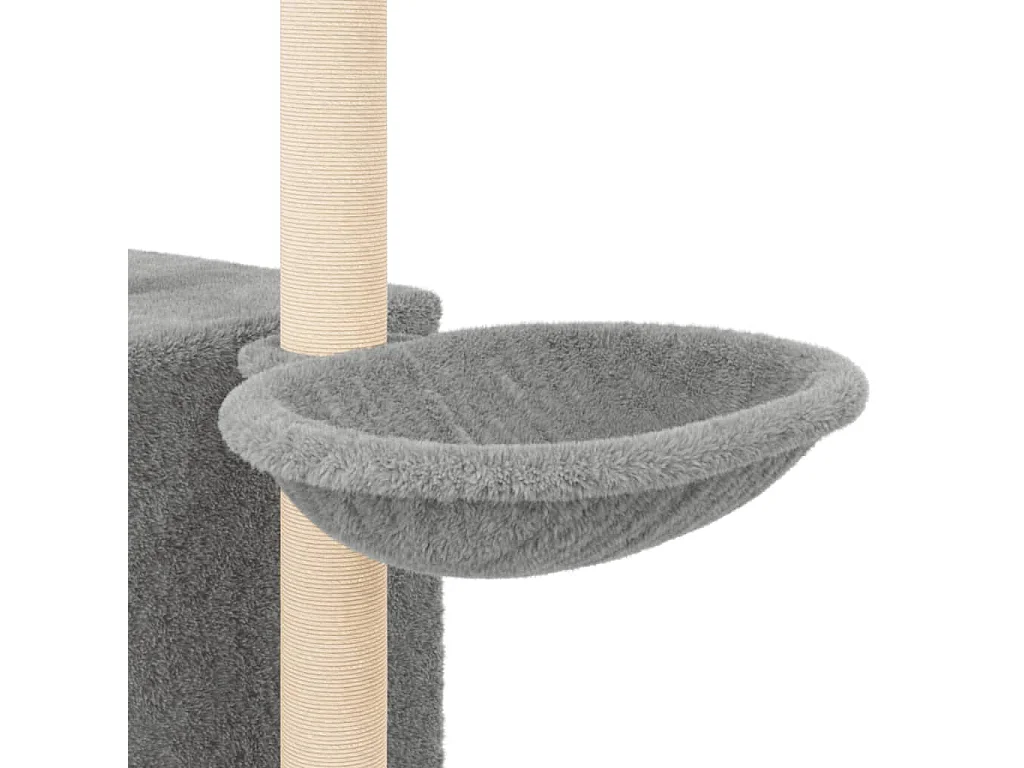 Kattenmeubel met sisal krabpalen 145 cm lichtgrijs