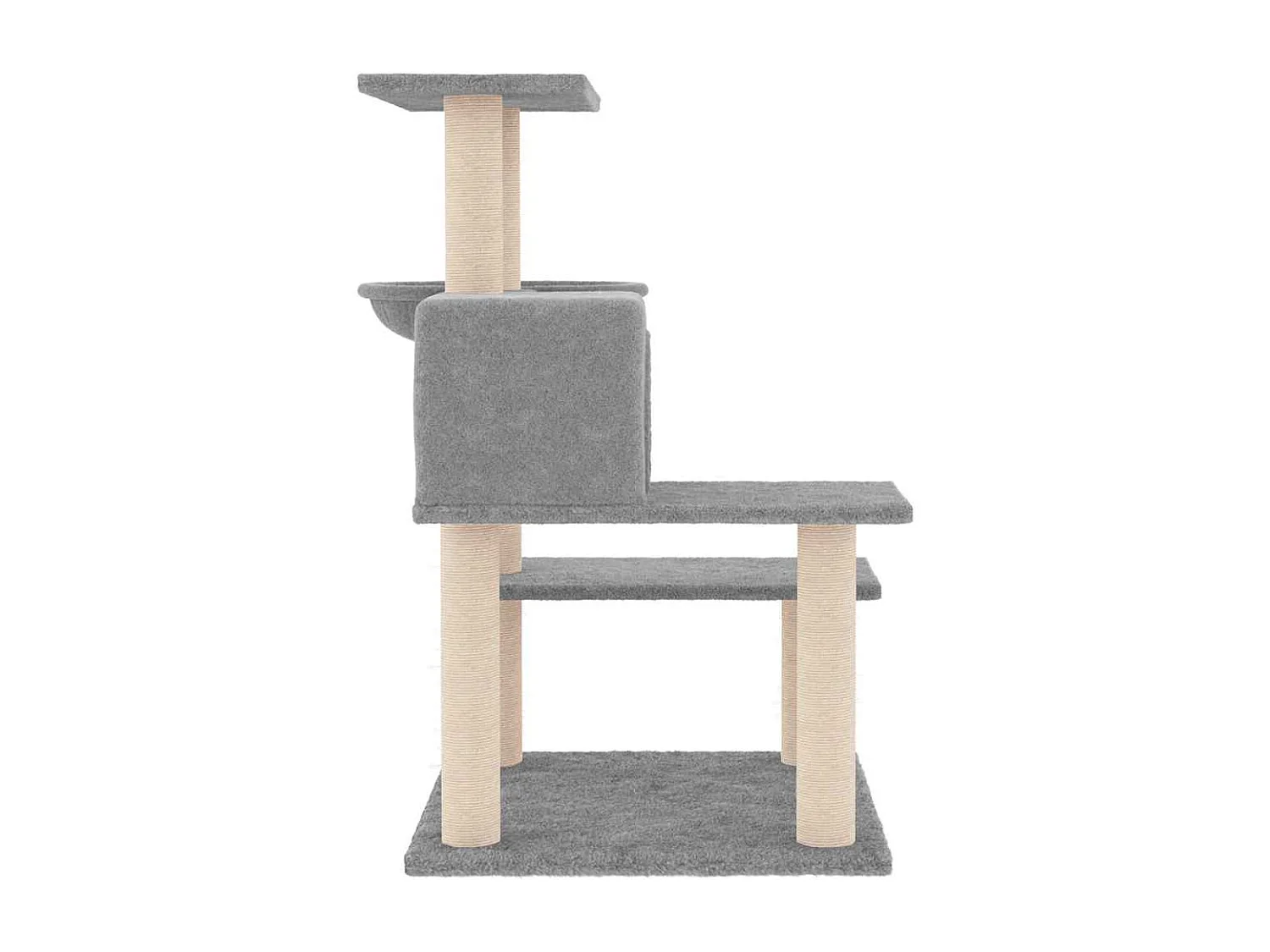 Arbre à chat avec griffoirs en sisal gris clair 82,5 cm