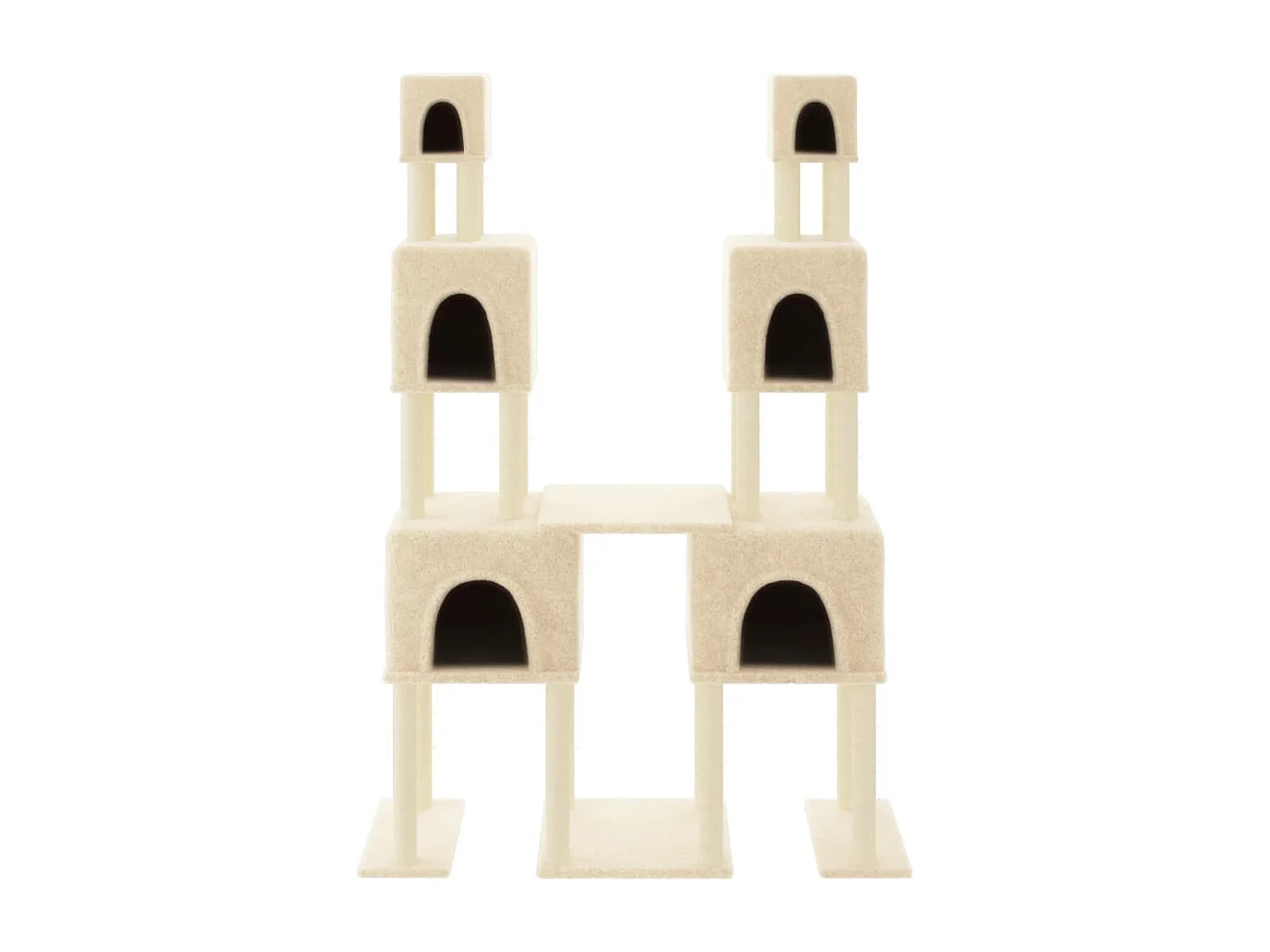 Arbre à chat avec griffoirs en sisal Crème 199 cm