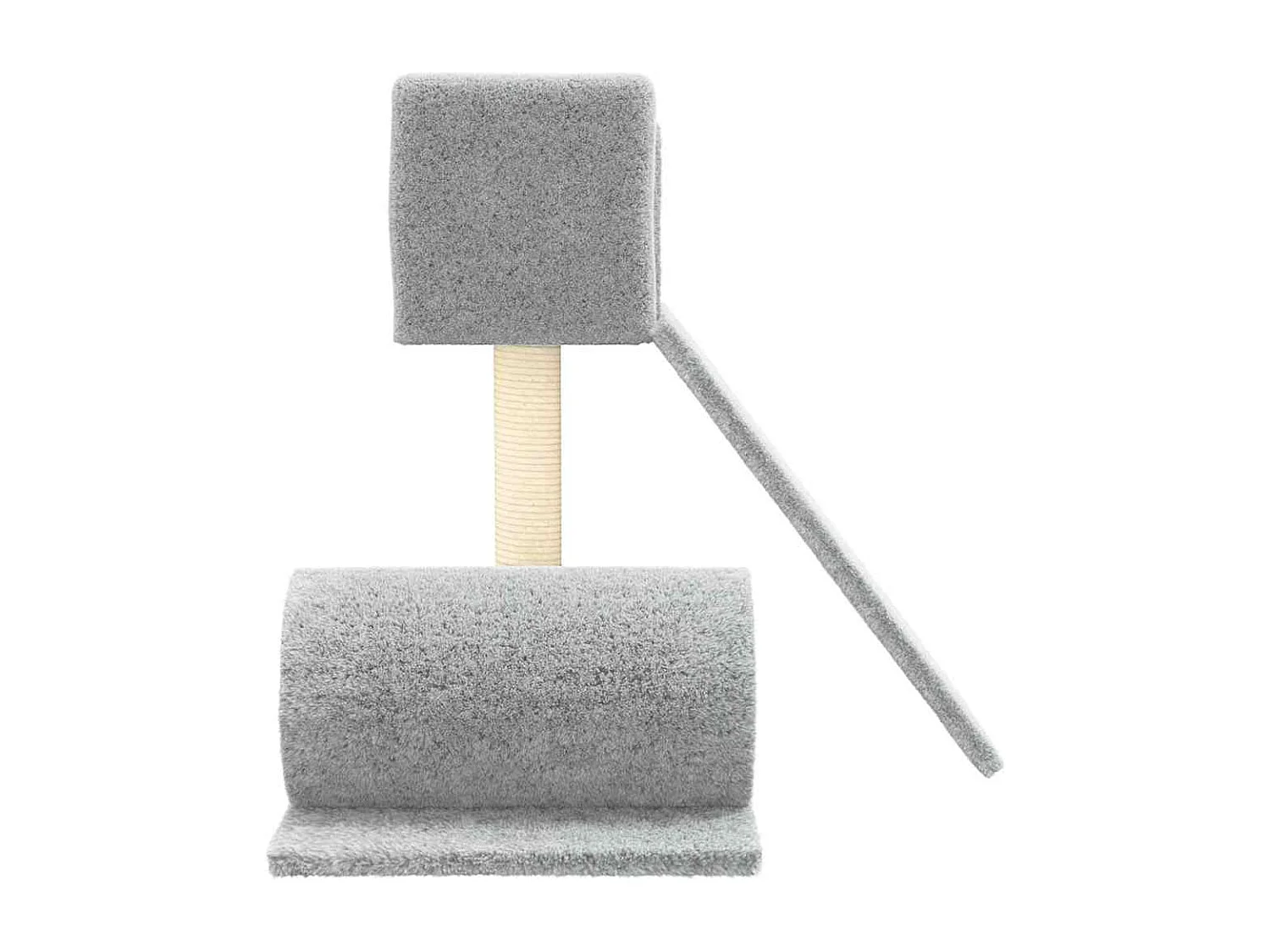 Arbre à chat avec griffoir en sisal Gris clair 59 cm