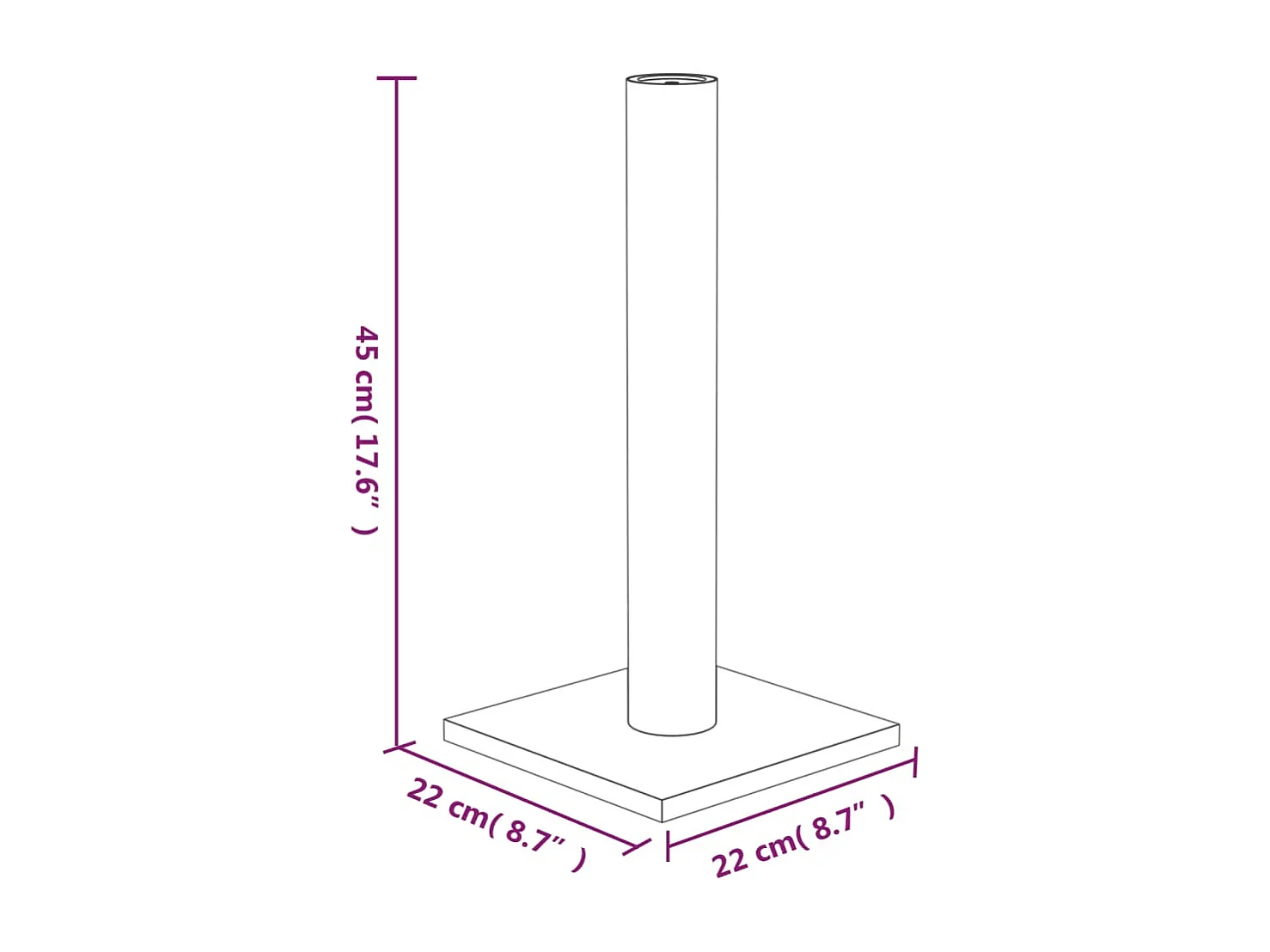 Arbre à chat Crème 22x22x45 cm
