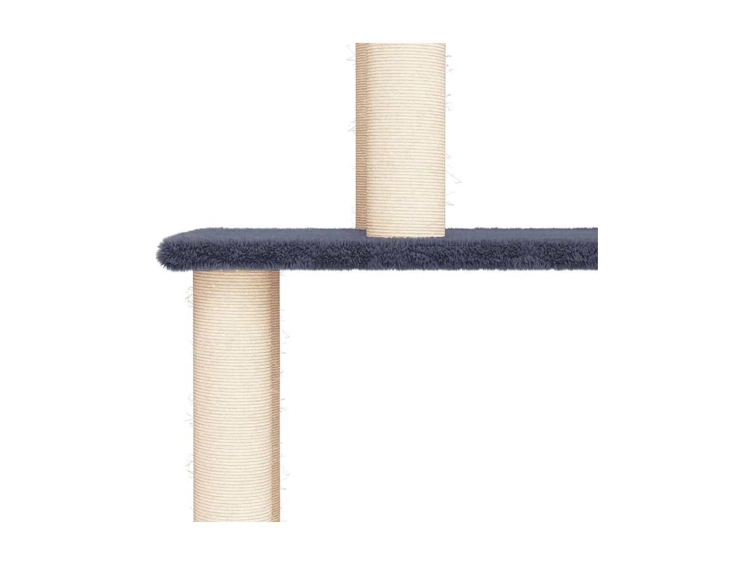 Rascador para gatos con postes de sisal gris oscuro 183 cm