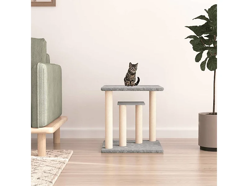 Arbres à chat avec plates-formes gris clair 50 cm
